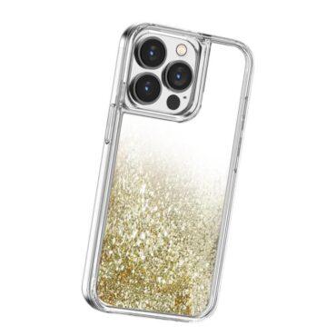كفر ايفون ( 6.1" ) يدعم Magsafe - ذهبي Green -  3D Glitter Resin Case for iPhone 13 Pro