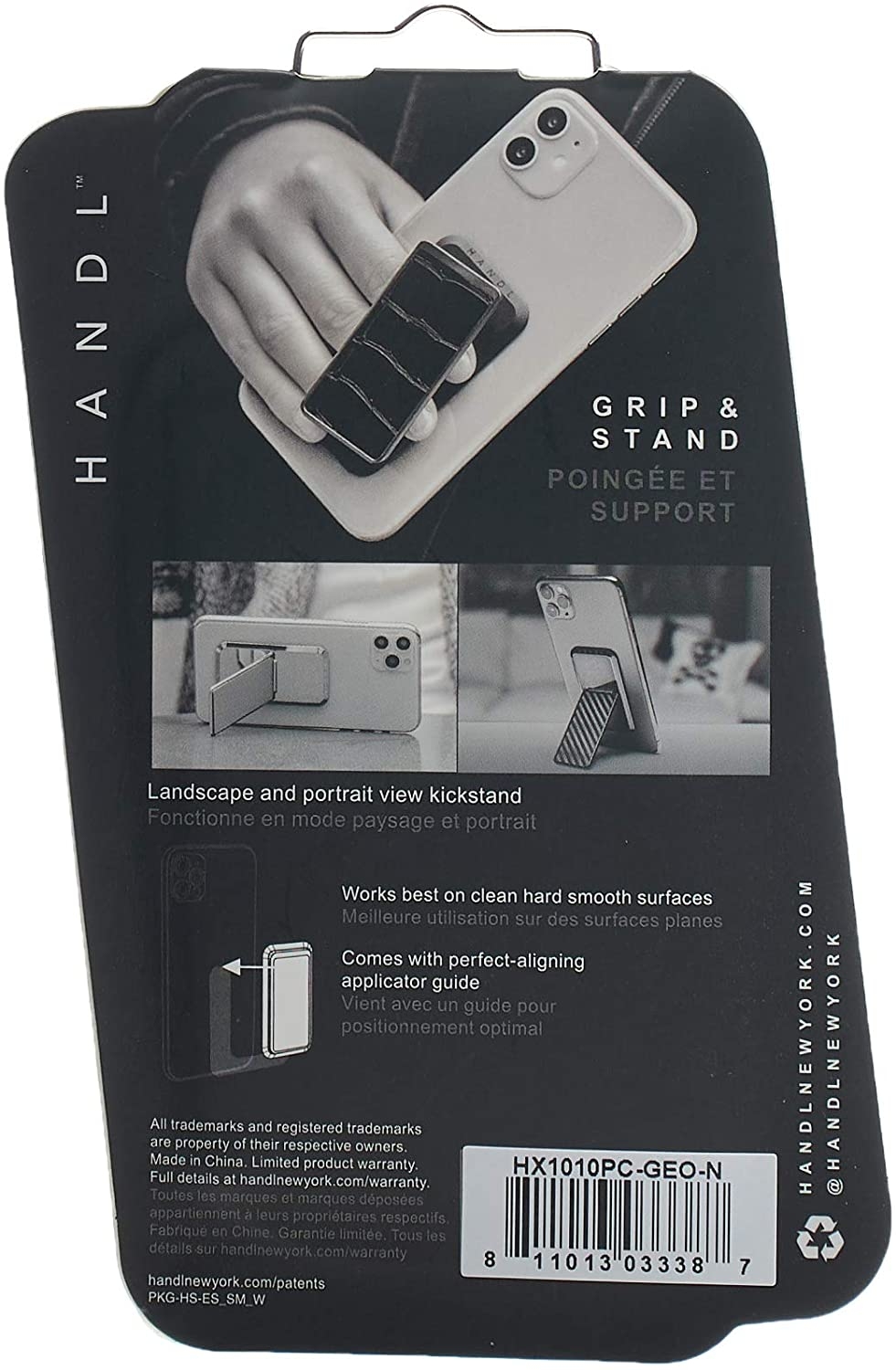 بوب سوكيت (مسند موبايل) أسود Handl Tech Geo Phone Grip - Black