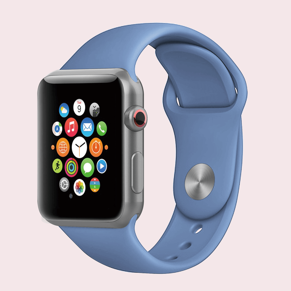 سوار ساعة ابل ازرق فاتح by Porodo Silicone Loop Watch Band for Apple Watch 44mm / 45mm من iGuard