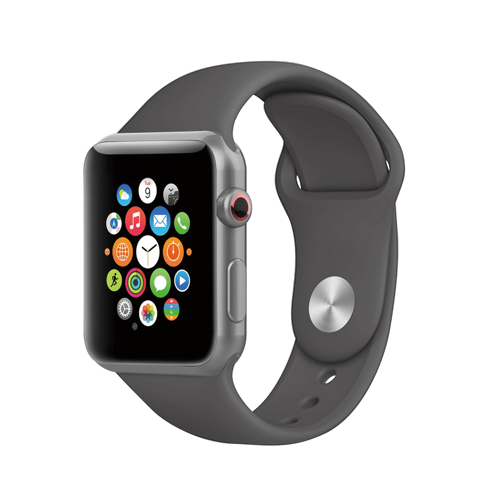 سوار ساعة ابل رمادي by Porodo Silicone Loop Watch Band for Apple Watch 44mm / 45mm من iGuard