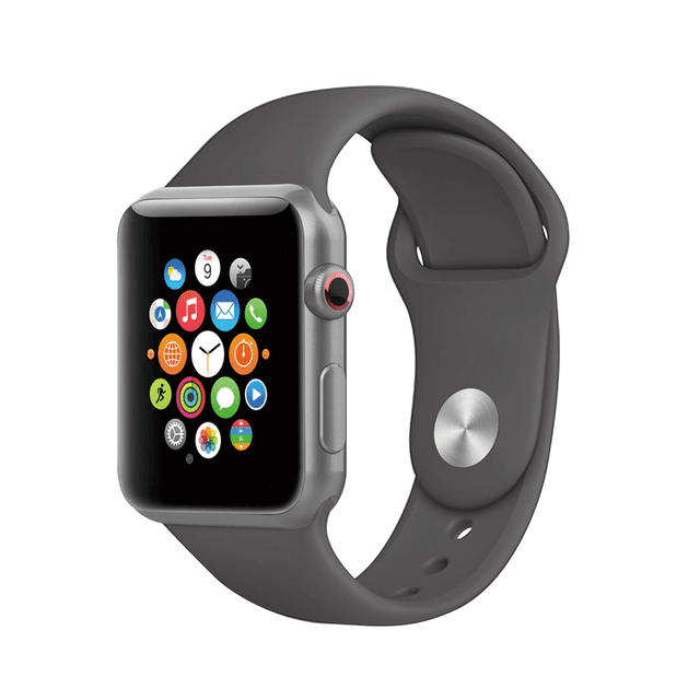 iGuard by Porodo Silicone Loop Watch Band for Apple Watch 44mm / 45mm - Sport Gray - SW1hZ2U6NTI1OTYy