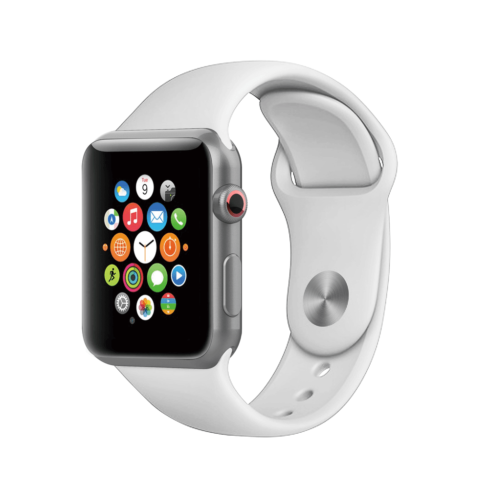 سوار ساعة ابل ابيض by Porodo Silicone Loop Watch Band for Apple Watch 44mm / 45mm من iGuard