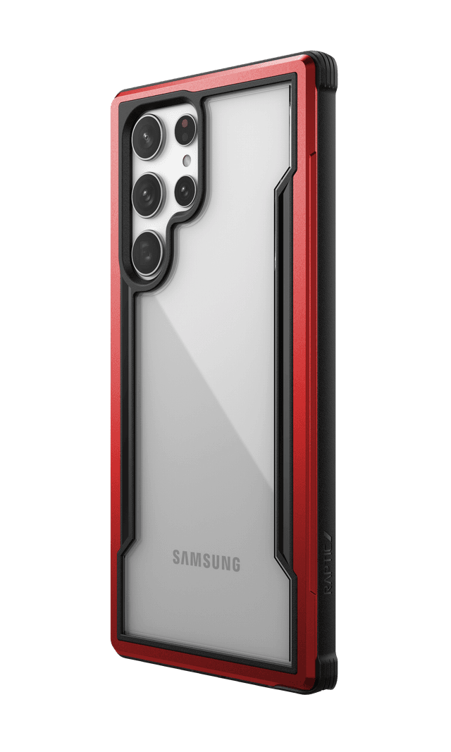 كفر سيلكون لهاتف Samsung Galaxy S22 Ultra أحمر Raptic Shield Case - X-Doria - SW1hZ2U6NTIzNTY4