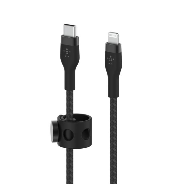 كيبل شحن ايفون ( USB-C الى Lightning ) - اسود Belkin - BOOST CHARGEâ„¢PRO Flex USB-C to Lightning Cable - SW1hZ2U6NTIzMjc0