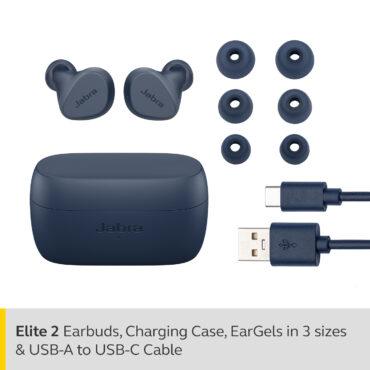 سماعات بلوتوث أزرق Elite 2 True Wireless Earbuds - Jabra