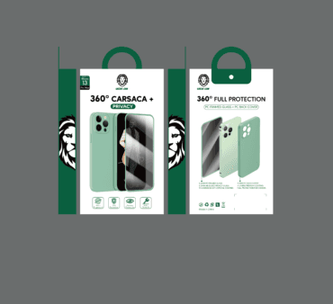 كفر ايفون ( مع شاشة حماية ) - اخضر Green - 360 Carsaca Plus Case with Normal HD Glass for iPhone 13 Pro