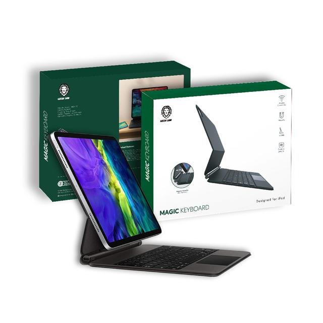 كيبورد  لجهاز آيباد آبل 10.9" & 11" عربي / إنجليزي أسود Green Magic Keyboard for iPad 10.9" & 11" - SW1hZ2U6NTIyMzAy