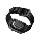 iGuard by Porodo Leather + Silicone Watch Band for Apple Watch 44mm / 45mm - Black - SW1hZ2U6NTI0ODE1