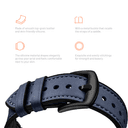 iGuard by Porodo Leather + Silicone Watch Band for Apple Watch 44mm / 45mm - Blue - SW1hZ2U6NTI0ODMy