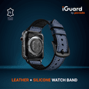 سوار ساعة ابل ازرق by Porodo Leather Silicone Watch Band for Apple Watch 44mm / 45mm من iGuard - SW1hZ2U6NTI0ODM0