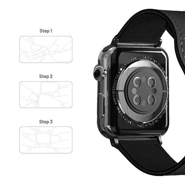 سوار ساعة ابل اسود by Porodo Leather Loop Watch Band for Apple Watch 44mm / 45mm من iGuard - SW1hZ2U6NTIzODc1