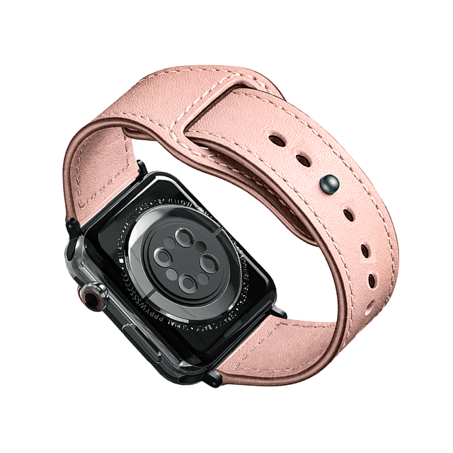 iGuard by Porodo Leather Loop Watch Band for Apple Watch 44mm / 45mm - Pink - SW1hZ2U6NTIzODk1
