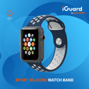 سوار ساعة ابل ازرق و ابيض by Porodo Sport Silicone Watch Band for Apple Watch 44mm / 45mm من iGuard - SW1hZ2U6NTI1Njg2