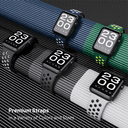 سوار ساعة ابل اسود by Porodo Sport Silicone Watch Band for Apple Watch 44mm / 45mm من iGuard - SW1hZ2U6NTI1NzA5