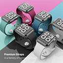 iGuard by Porodo Silicone Loop Watch Band for Apple Watch 44mm / 45mm - Black - SW1hZ2U6NTI1OTQ0