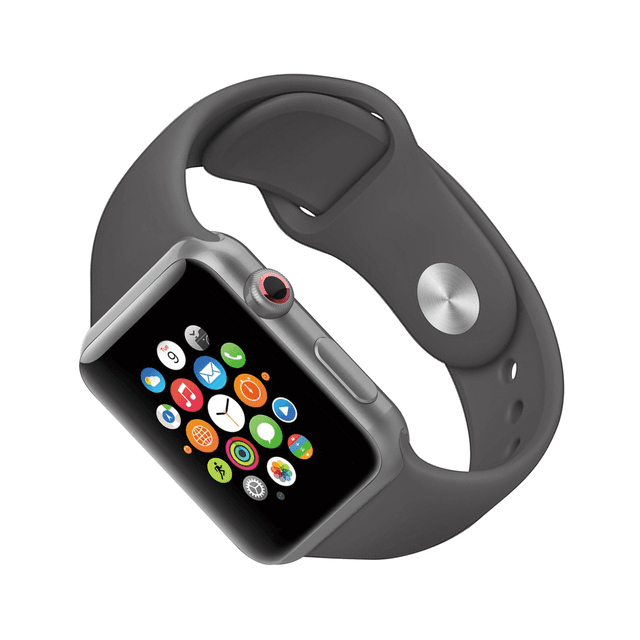 iGuard by Porodo Silicone Loop Watch Band for Apple Watch 44mm / 45mm - Sport Gray - SW1hZ2U6NTI1OTY0