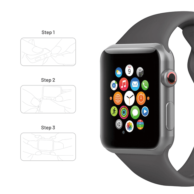 سوار ساعة ابل رمادي by Porodo Silicone Loop Watch Band for Apple Watch 44mm / 45mm من iGuard - SW1hZ2U6NTI1OTY4