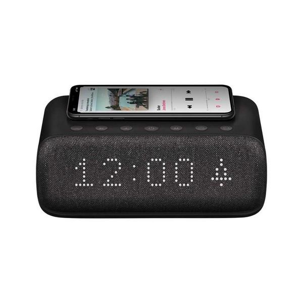 ساعة مع سبيكر بلوتوث و شحن لاسلكي VANGUARD Multi-purpose Clock With 10W Wireless Charging & FM & Alarm