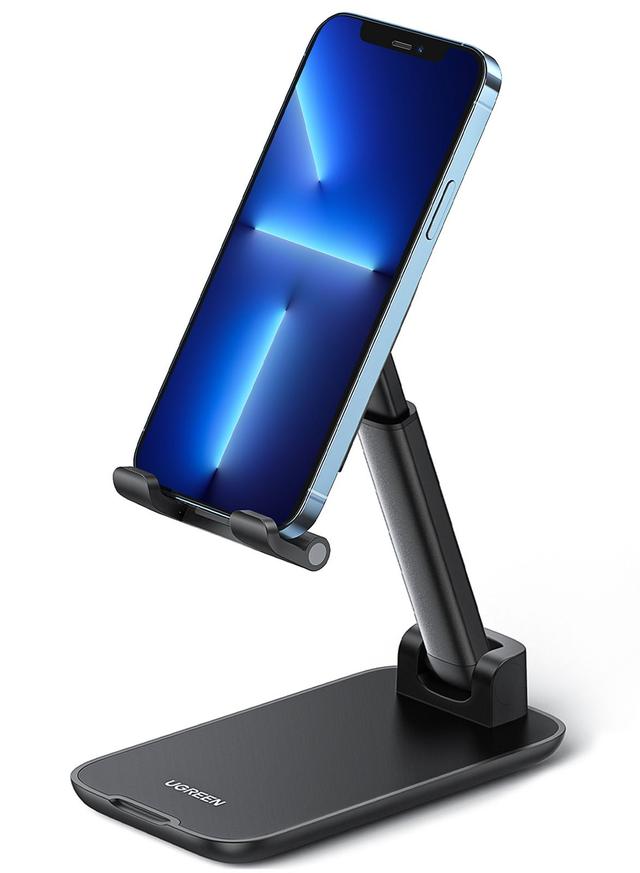 حامل جوال ( قابل للطي ) - اسود UGREEN - Mobile Stand Adjustable Phone for iPhone 13 Mini/ Pro/ Pro Max /12/ 11 SE X XS Galaxy - SW1hZ2U6NTQ2MTk4