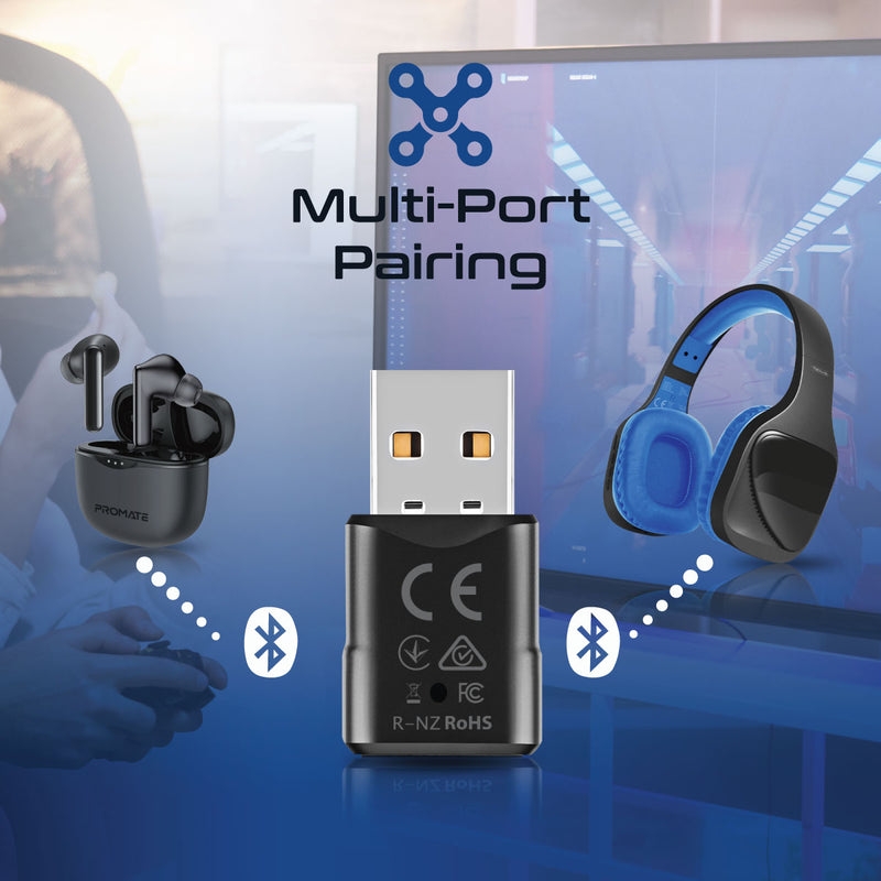 محول صوت لاسلكي بلوتوث بروميت Promate MultiPoint Pairing Wireless Audio Adapter