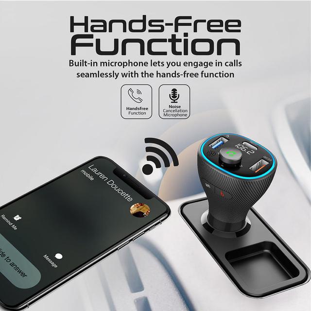 مشغل ام بي ثري ذكي للسيارة  PROMATE Universal Wireless Hands-free Kit with FM Transmitter - SW1hZ2U6NTM1OTM5