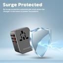 مقبس عالمي متعدد المداخل  PROMATE Smart Charging Surge Protected Universal Travel Adapter - SW1hZ2U6NTM2ODE5