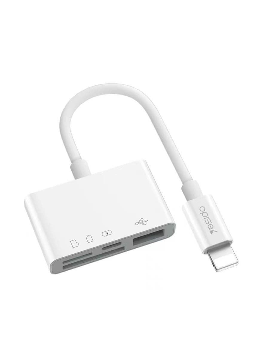 Yesido-adaptador Lightning a Usb 3,0, 4 en 1, Usb C, cámara, tarjeta SD, TF, carga, Otg, para Iphone