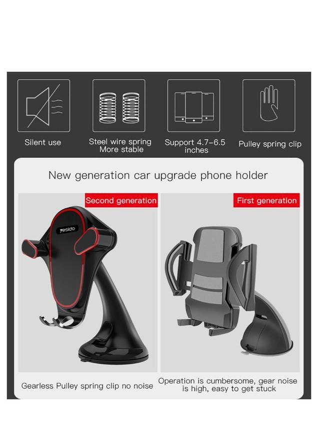 ستاند موبايل Mobile Holder for Car/Office - Yesido - SW1hZ2U6NTQ0NDQ2