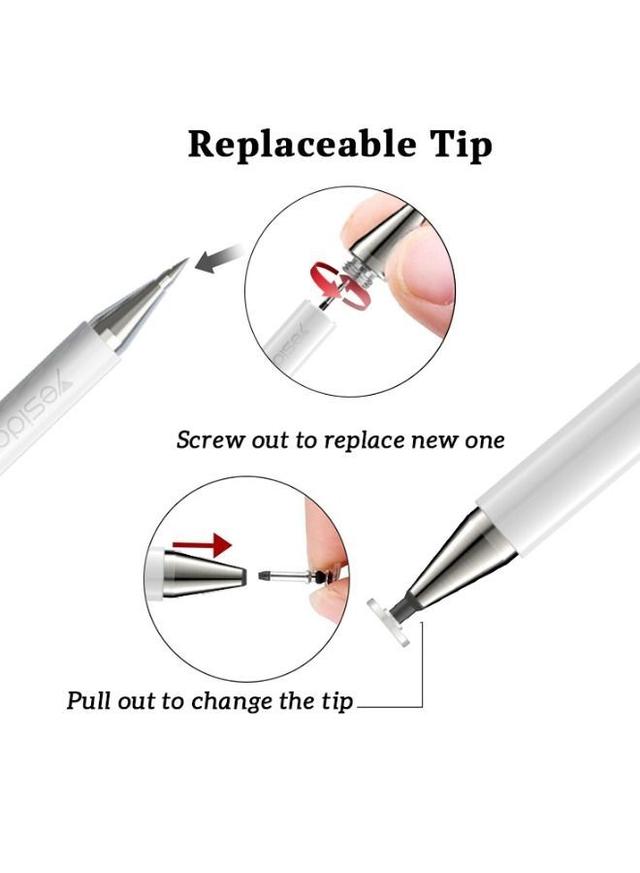 قلم لمس للرسم عالي الدقة أبيض | Capacitive Stylus Pen - SW1hZ2U6NTQ0OTQ5