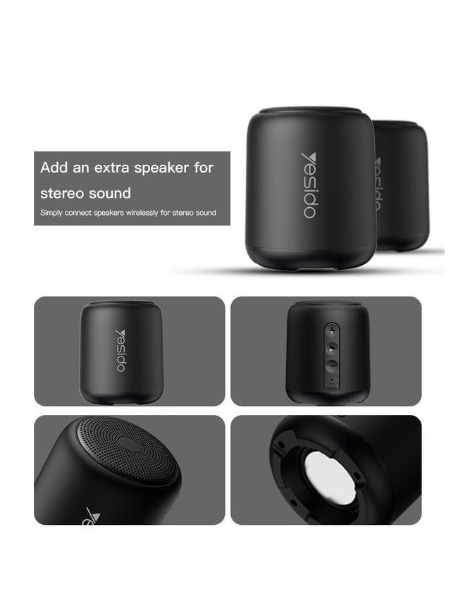 Yesido Wireless Bluetooth Speaker long battery life for Apple Huawei Android Black - SW1hZ2U6NTQ1MzIw