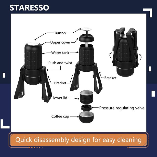 صانعة القهوة المحمولة STARESSO Portable Coffee Maker - SW1hZ2U6NTU0NTYx