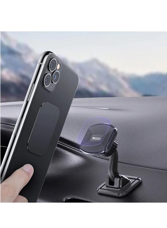 Yesido C129 Universal 180Â° Rotation Magnetic Car Dashboard Mobile Phone Holder Stand Bracket - Black - SW1hZ2U6NTQ0MzQ4