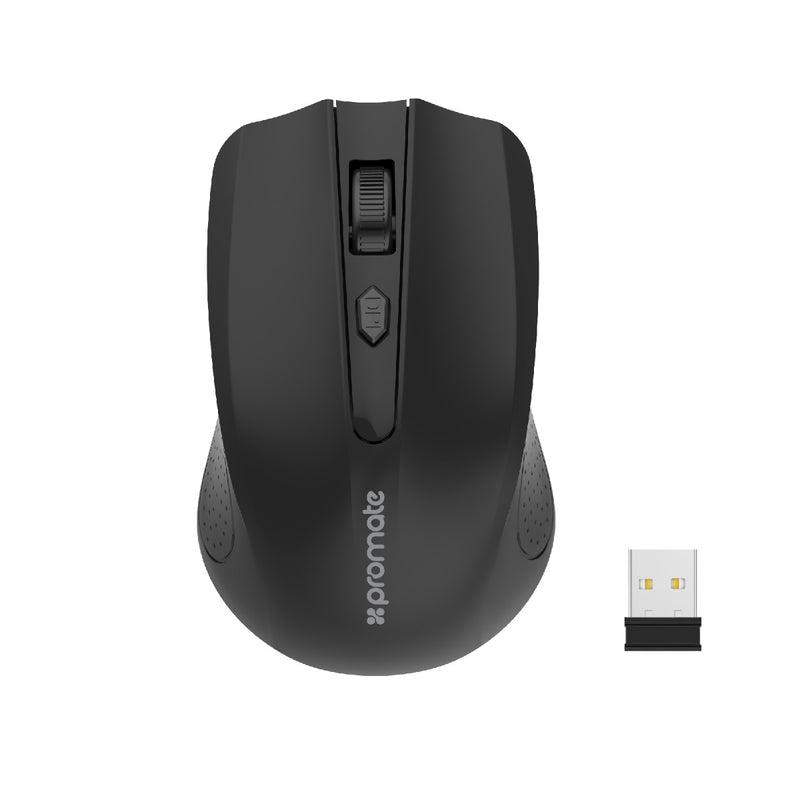 ماوس لا سلكية بتردد 2.4 جيجا هرتز لون أسود Wireless Ergonomic Optical Mouse