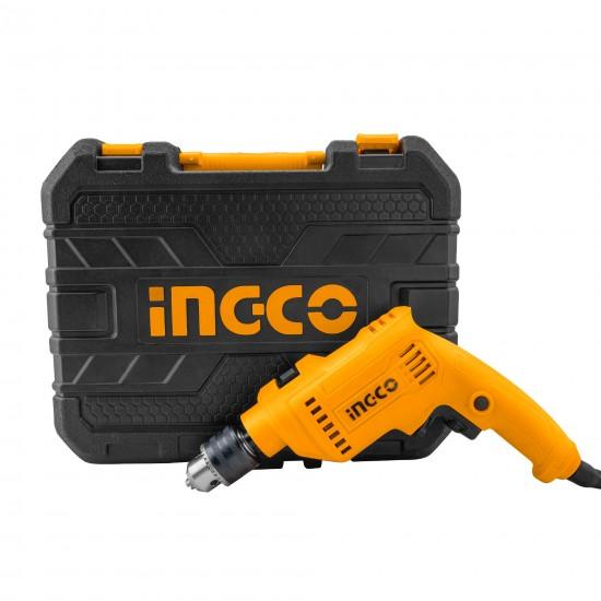 INGCO 115 Piece Home Tool Set With 680 Watt 13mm Impact Corded Electric Drill,Screwdrivers,Hammer,Wrench,and Plier,Yellow,HKTHP11151 - SW1hZ2U6NTU0ODk0