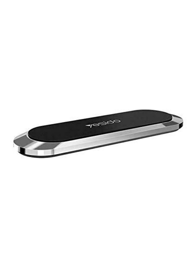 هولدر مغناطيسي صغير أسود/فضي | Yasido Mini Strip Shape Magnetic Car Phone Holder Stand - 1}