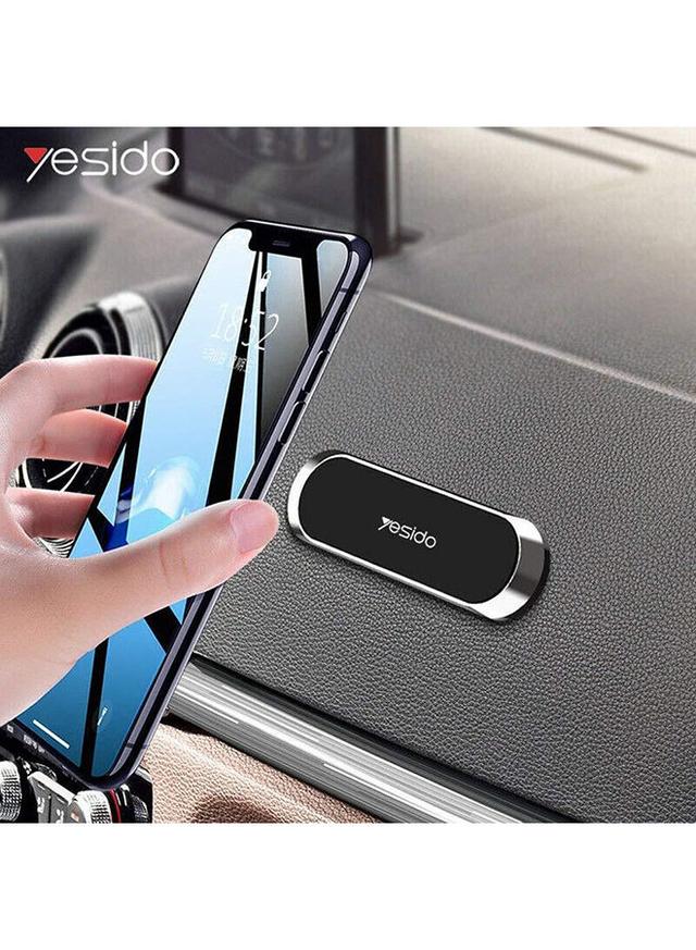هولدر مغناطيسي صغير أسود/فضي | Yasido Mini Strip Shape Magnetic Car Phone Holder Stand - SW1hZ2U6NTQ0Njcy