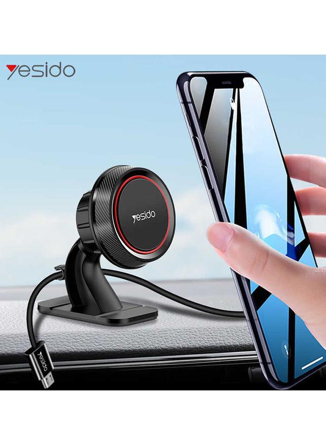 Yesido C60 Magnetic Car Phone Holder For iPhone And Smartphone Black - SW1hZ2U6NTQ1MDYz