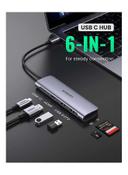 UGREEN USB C Hub 6-IN-1 to HDMI 4K 30Hz Adapter with 2 USB 3.0 Ports SD TF Card Reader 100W USB-C Power Delivery for M1 MacBook Pro Air iPad Pro 2021 iPad Air 4 XPS Grey - SW1hZ2U6NTQwMDgw