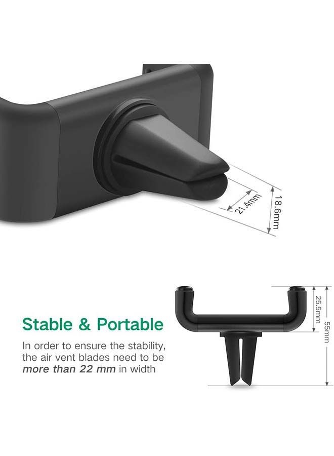 ستاند جوال للسيارة - أسود UGREEN Air Vent Mount 360 Degree Rotatable 3-6.5 Inch Phone Holder