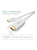 كابل من النوع C إلى HDMI أبيض Type-C To HDMI Cable White - SW1hZ2U6NTQwMjIy