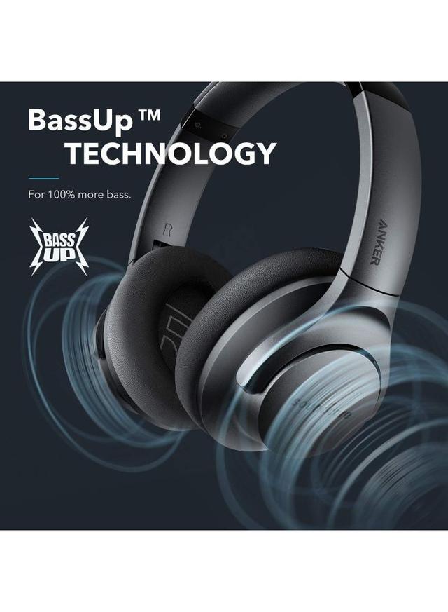 سماعات بلوتوث رأسية - أسود Wireless Over Ear Bluetooth Headphones Black - Life Q20 - Soundcore - SW1hZ2U6NTM5MjIz
