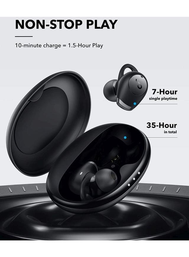 سماعة بلوتوث لاسلكية - خاصة الإستعمال الأحادي - أسود soundcore Wireless Bluetooth In-Ear Headphones With Mic B08KDX5H5Z - SW1hZ2U6NTM5MjU5
