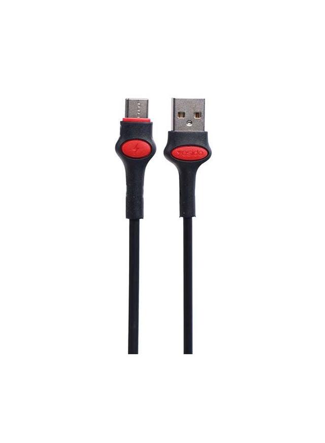 وصلة الشحن ونقل البيانات سريع Micro USB أسود 1 متر | Yesido Micro USB Cable - SW1hZ2U6NTQ1MTEy