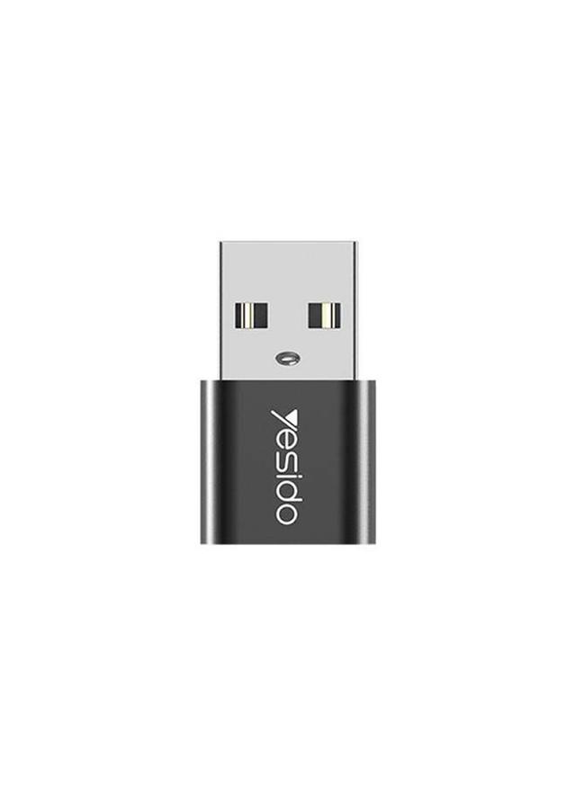 محول OTG صغير من Type-C إلى 2.0 USB أسود | Yesido Type-C To USB Adapter - SW1hZ2U6NTQ1MTUz
