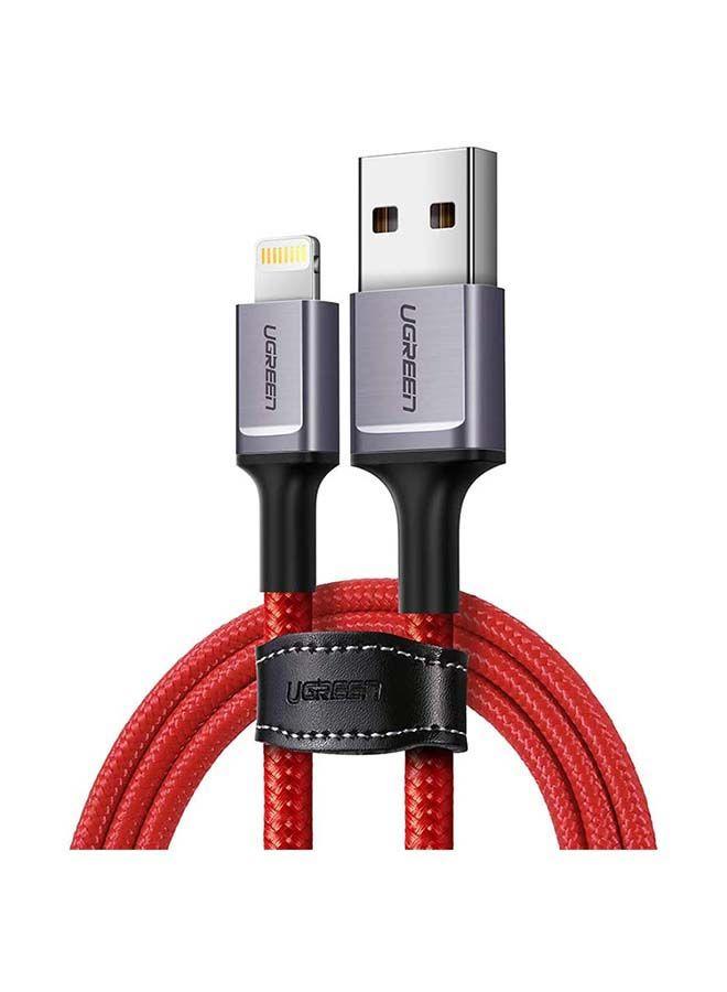 كيبل شحن ايفون ( من USB الى Lightning  ) - احمر UGREEN - iPhone Charging Cable [MFi Certified] A to C Lightning
