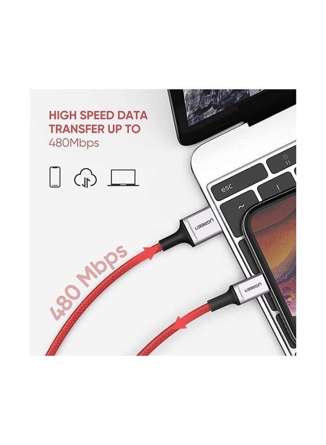 كيبل شحن ايفون ( من USB الى Lightning  ) - احمر UGREEN - iPhone Charging Cable [MFi Certified] A to C Lightning - SW1hZ2U6NTQ2NDQw