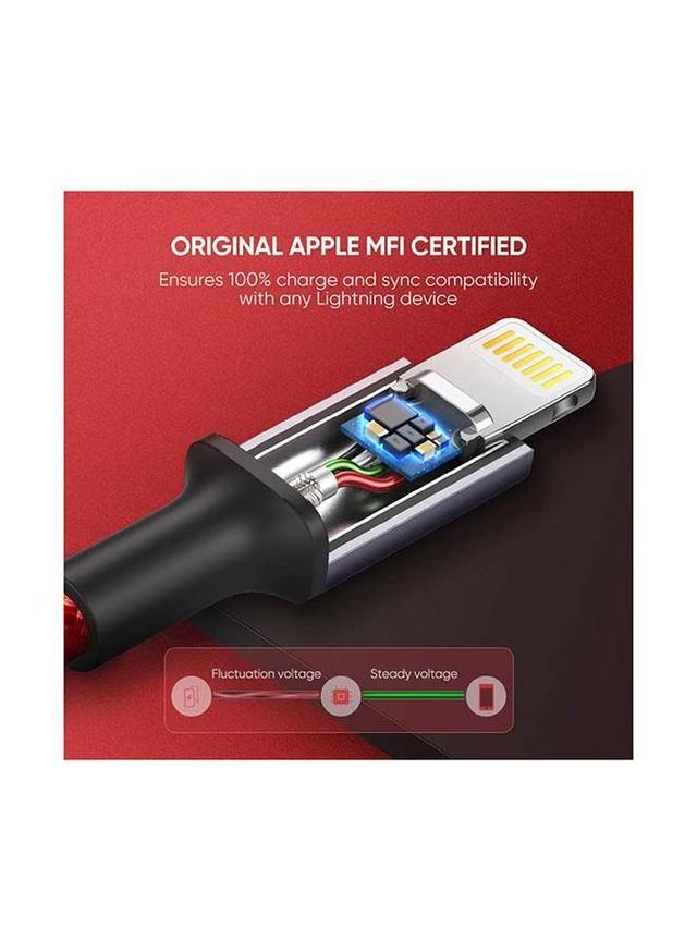 كيبل شحن ايفون ( من USB الى Lightning  ) - احمر UGREEN - iPhone Charging Cable [MFi Certified] A to C Lightning - SW1hZ2U6NTQ2NDQy