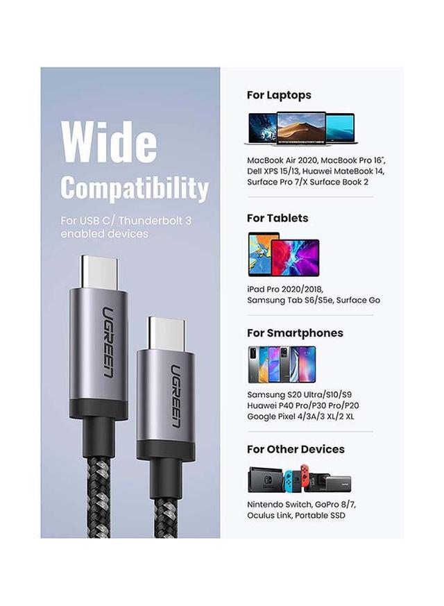 كيبل شحن USB C بطول 1 متر Fast Charger Type C Cable - UGreen - SW1hZ2U6NTQ1NTc4