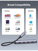 UGREEN 5-in-1 USB C Hub HDMI Multiports Adapter Dock with 4 USB 3.0 Ports Data Transfer 4K HDMI for M1 Macbook Pro Air 2021 iPad Pro 2021 iPad Air 4 XPS Galaxy S21+ Silver - SW1hZ2U6NTQ3MTY3