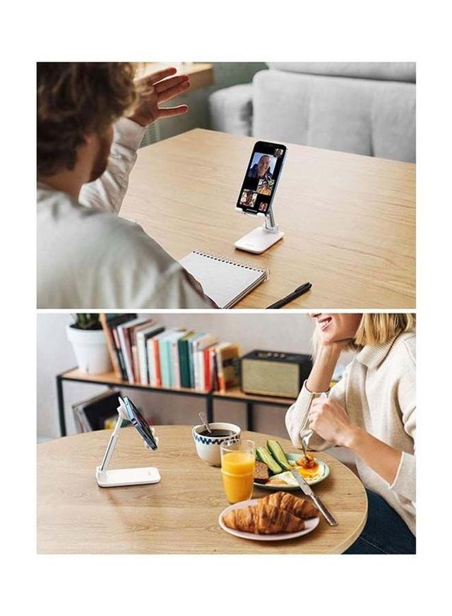 UGREEN Adjustable And Foldable Phone Stand Holder For iPhone White - SW1hZ2U6NTQ2NjA2